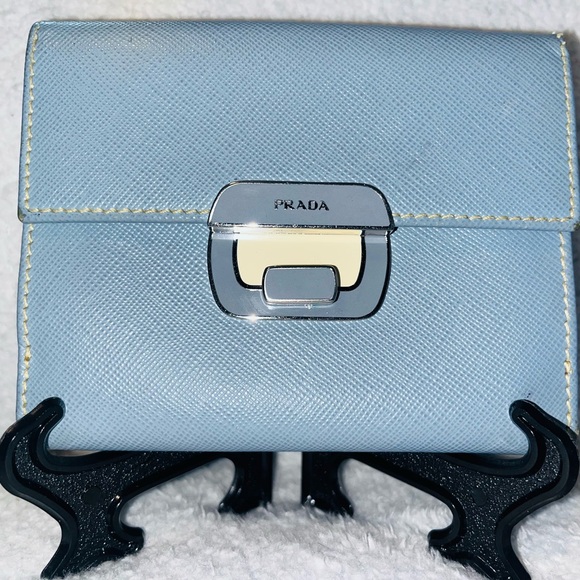 Prada Saffiano Periwinkle Bifold Wallet - Picture 16 of 16
